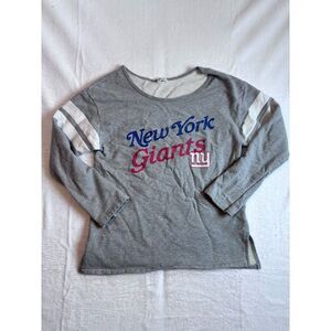 Junk Food New York Giants Long Sleeve Pullover Sweatshirt Women's XL *